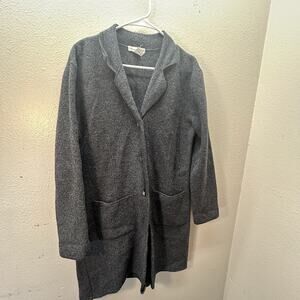 Deane & White‎ Women's Vintage Grey 100% Wool Coat Quiet Luxury Old Money Sz L